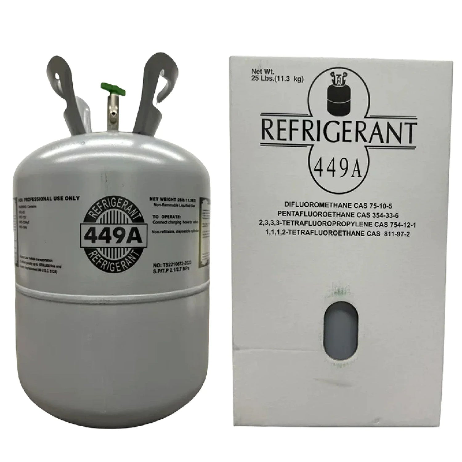 25 lb R449A HFO Blend Refrigerant Gas Cylinder