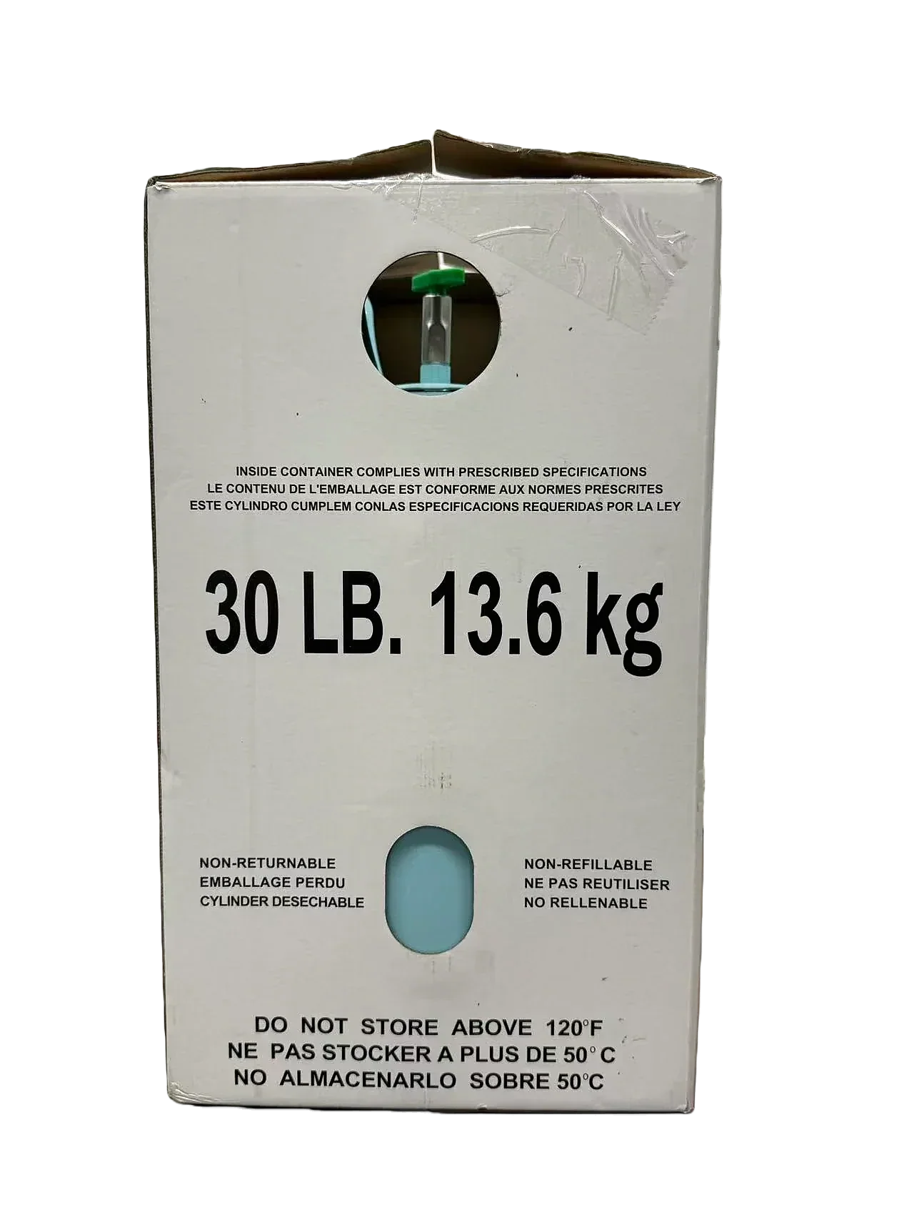 30 LB R134A Refrigerant Gas for Automotive AC and Refrigeration Systems